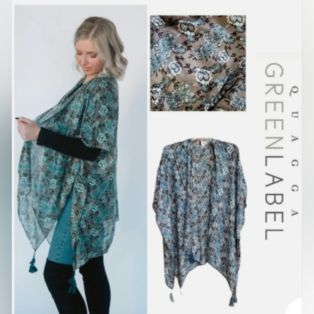 💙💚Quagga GreenLabel Woven Ruana - Exclusive Print!